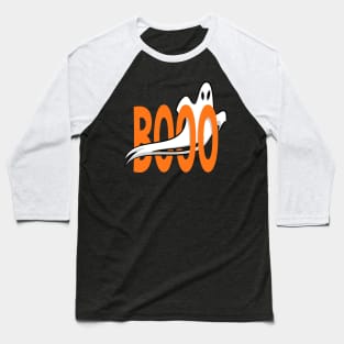 Booo Ghost Funny Halloween Baseball T-Shirt